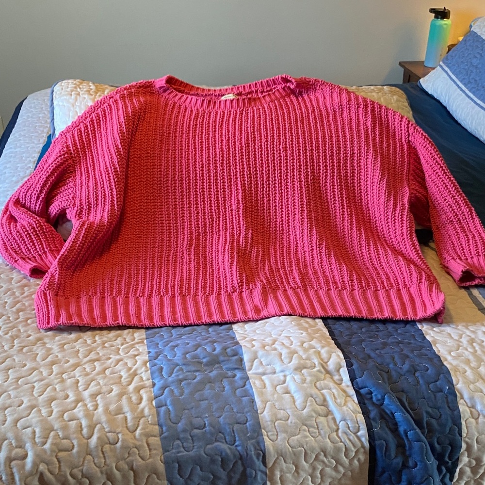 Pink Women's Sweater 
Oversized